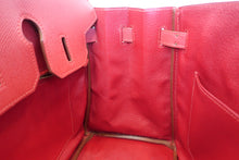 Load image into Gallery viewer, HERMES BIRKIN 30 Graine Couchevel leather Rouge vif 〇X Engraving Hand bag 500100252
