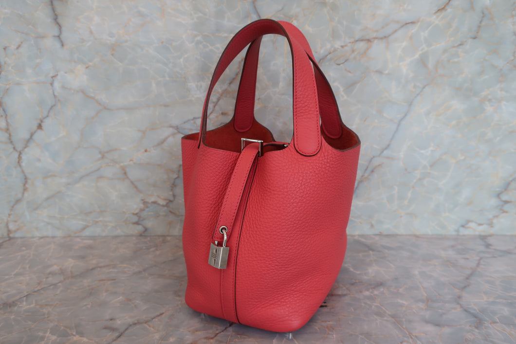 HERMES／エルメス ピコタンロックＰＭ トリヨンクレマンス ブーゲンビリア □O刻印 ハンドバッグ 700080226