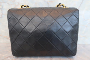 CHANEL/シャネル ミニマトラッセシングルフラップチェーンショルダーバッグ ラムスキン ブラック/ゴールド金具 ショルダーバッグ 700070218