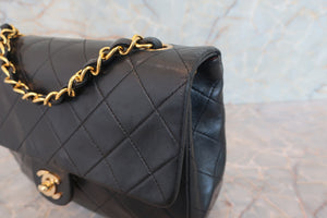 CHANEL/シャネル ミニマトラッセシングルフラップチェーンショルダーバッグ ラムスキン ブラック/ゴールド金具 ショルダーバッグ 700070218