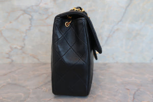 CHANEL/シャネル ミニマトラッセシングルフラップチェーンショルダーバッグ ラムスキン ブラック/ゴールド金具 ショルダーバッグ 700070218