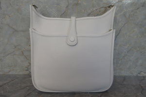 HERMES  EVELYNE 2PM Clemence leather White Shoulder bag 700010070