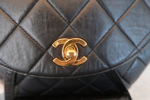 Load image into Gallery viewer, CHANEL Matelasse chain back pack Lambskin Black/Gold hadware Back pack 600090015
