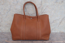 将图片加载到图库查看器，HERMES GARDEN PARTY PM Negonda leather Gold □K刻印 Tote bag 600100038
