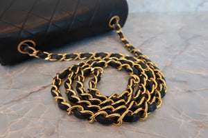 CHANEL/シャネル ミニマトラッセシングルフラップチェーンショルダーバッグ ラムスキン ブラック/ゴールド金具 ショルダーバッグ 700070218