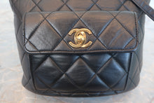 Load image into Gallery viewer, CHANEL Matelasse chain back pack Lambskin Black/Gold hadware Back pack 600090015
