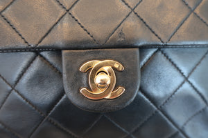 CHANEL/シャネル ミニマトラッセシングルフラップチェーンショルダーバッグ ラムスキン ブラック/ゴールド金具 ショルダーバッグ 700070218