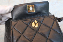 Load image into Gallery viewer, CHANEL Matelasse chain back pack Lambskin Black/Gold hadware Back pack 600090015
