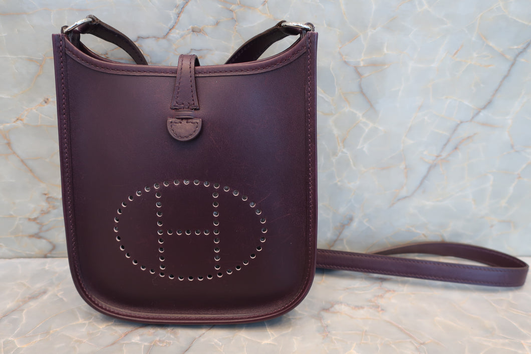 HERMES／エルメス エブリンTPM ボックスカーフ レザン □F刻印 ショルダーバッグ 700110084