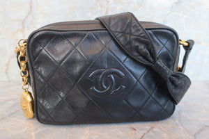 CHANEL/シャネル マトラッセショルダーバッグ ラムスキン ブラック/ゴールド金具 ショルダーバッグ 600090040