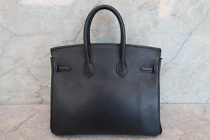 HERMES BIRKIN 25 Epsom leather Black Hand bag 700070256