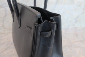 HERMES BIRKIN 25 Epsom leather Black Hand bag 700070256