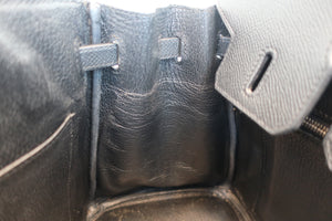 HERMES BIRKIN 25 Epsom leather Black Hand bag 700070256