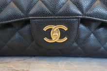 Load image into Gallery viewer, CHANEL Medium Matelasse double flap double chain shoulder bag Caviar skin Caviar skin Black/Gold hadware Shoulder bag 700120198
