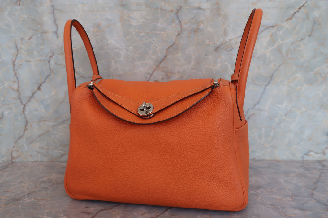 HERMES／エルメス リンディ30 トリヨンクレマンス オレンジ □P刻印 ショルダーバッグ 700070238