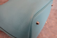 Load image into Gallery viewer, HERMES PICOTIN LOCK TOUCH MM Clemence leather/Swift leather Blue atoll T Engraving Hand bag 800060083
