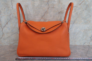 HERMES／エルメス リンディ30 トリヨンクレマンス オレンジ □P刻印 ショルダーバッグ 700070238