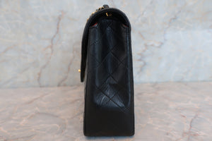 CHANEL Matelasse single flap chain shoulder bag Lambskin Black/Gold hadware Shoulder bag 600060137