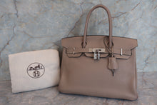 画像をギャラリービューアに読み込む, HERMES／エルメス バーキン30 トリヨンクレマンス トゥルティエールグレー □M刻印 ハンドバッグ 700040219
