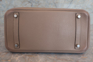 HERMES／エルメス バーキン30 トリヨンクレマンス トゥルティエールグレー □M刻印 ハンドバッグ 700040219