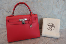 将图片加载到图库查看器，HERMES KELLY 28 Epsom leather Bougainvillier □N刻印 Hand bag 800010201
