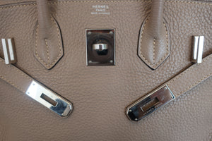 HERMES／エルメス バーキン30 トリヨンクレマンス トゥルティエールグレー □M刻印 ハンドバッグ 700040219
