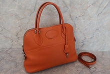 将图片加载到图库查看器，HERMES／BOLIDE 31 Clemence leather Orange □K刻印 Shoulder bag 500100292
