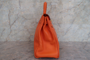 HERMES／エルメス ケリー32 ヴォーガリバー オレンジ □B刻印 ショルダーバッグ 700070169