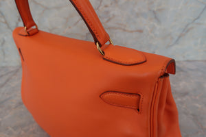 HERMES／エルメス ケリー32 ヴォーガリバー オレンジ □B刻印 ショルダーバッグ 700070169