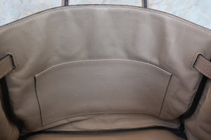 HERMES／エルメス バーキン30 トリヨンクレマンス トゥルティエールグレー □M刻印 ハンドバッグ 700040219