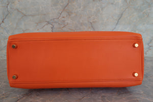 HERMES／エルメス ケリー32 ヴォーガリバー オレンジ □B刻印 ショルダーバッグ 700070169