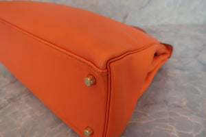 HERMES／エルメス ケリー32 ヴォーガリバー オレンジ □B刻印 ショルダーバッグ 700070169