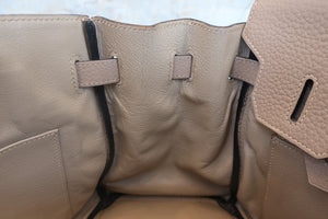HERMES／エルメス バーキン30 トリヨンクレマンス トゥルティエールグレー □M刻印 ハンドバッグ 700040219