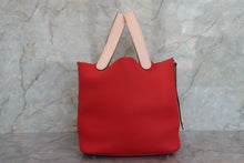 将图片加载到图库查看器，HERMES PICOTIN LOCK CASAQUE MM Clemence leather/Swift leather Rouge tomate/Rose Eglantine X刻印 Hand bag 700060244
