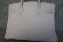 画像をギャラリービューアに読み込む, HERMES／エルメス バーキン30 トリヨンクレマンス ホワイト □M刻印 ハンドバッグ 700110076
