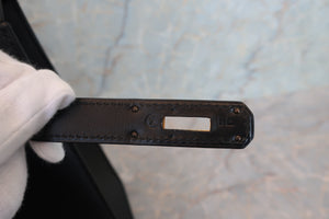 HERMES／エルメス ケリー32 ボックスカーフ ブラック 〇X刻印 ショルダーバッグ 700070202