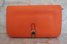 画像をギャラリービューアに読み込む, HERMES／エルメス ドゴンGM トゴ オレンジ □I刻印 財布 700020126
