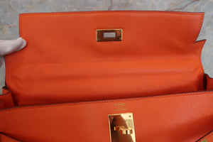 HERMES／エルメス ケリー32 ヴォーガリバー オレンジ □B刻印 ショルダーバッグ 700070169