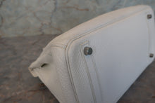 画像をギャラリービューアに読み込む, HERMES／エルメス バーキン30 トリヨンクレマンス ホワイト □M刻印 ハンドバッグ 700110076
