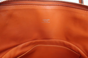 HERMES／BOLIDE 31 Clemence leather Orange □K Engraving Shoulder bag 500100292