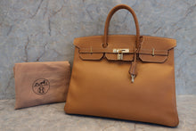 将图片加载到图库查看器，HERMES BIRKIN 40 Ardennes leather Natural 〇Y刻印 Hand bag 600120014
