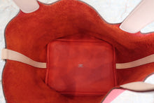 将图片加载到图库查看器，HERMES PICOTIN LOCK CASAQUE MM Clemence leather/Swift leather Rouge tomate/Rose Eglantine X刻印 Hand bag 700060244
