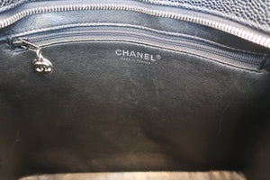 CHANEL/シャネル 復刻トート キャビアスキン ブラック/シルバー金具 トートバッグ 600110024