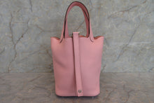 将图片加载到图库查看器，HERMES PICOTIN LOCK PM Clemence leather Rose sakura □B刻印 Hand bag 700010137
