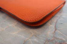 画像をギャラリービューアに読み込む, HERMES／エルメス ドゴンGM トゴ オレンジ □I刻印 財布 700020126
