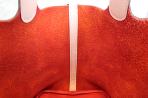 HERMES PICOTIN LOCK CASAQUE MM Clemence leather/Swift leather Rouge tomate/Rose Eglantine X刻印 Hand bag 700060244