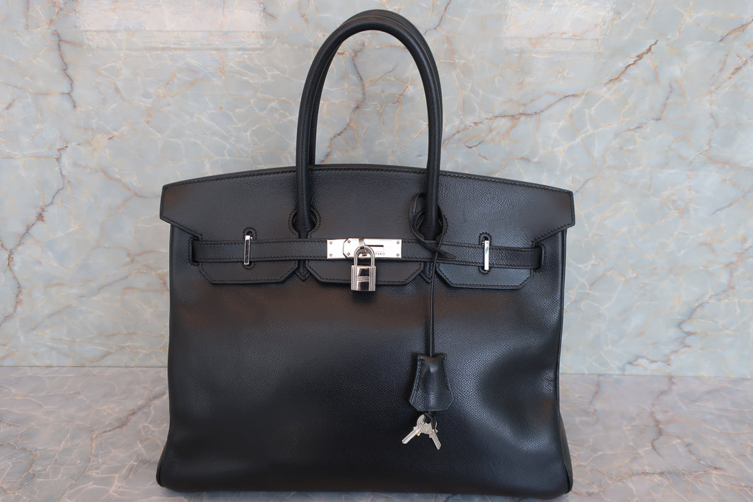 HERMES／エルメス バーキン35 ヴォーエプソン ブラック □C刻印 ハンドバッグ 700070257