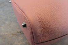 将图片加载到图库查看器，HERMES PICOTIN LOCK PM Clemence leather Rose sakura □B刻印 Hand bag 700010137
