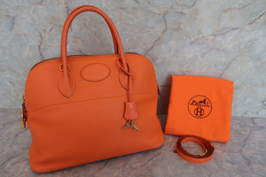HERMES／エルメス ボリード35 トリヨンクレマンス オレンジ □G刻印 ショルダーバッグ 700090011