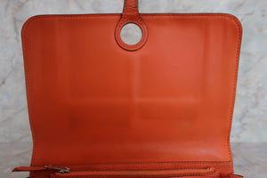 HERMES／エルメス ドゴンGM トゴ オレンジ □I刻印 財布 700020126